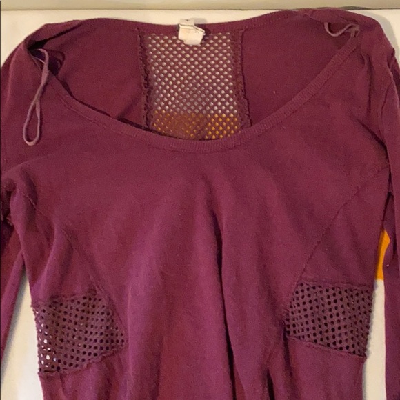 Free people burgundy long sleeve top - Picture 2 of 5